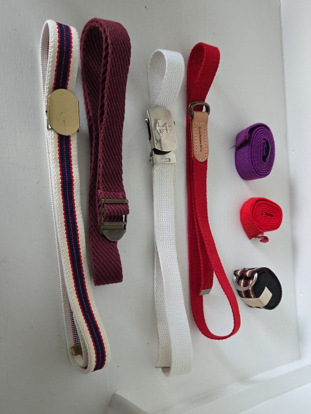 Vintage Lot Of Canvas And Elastic Belts